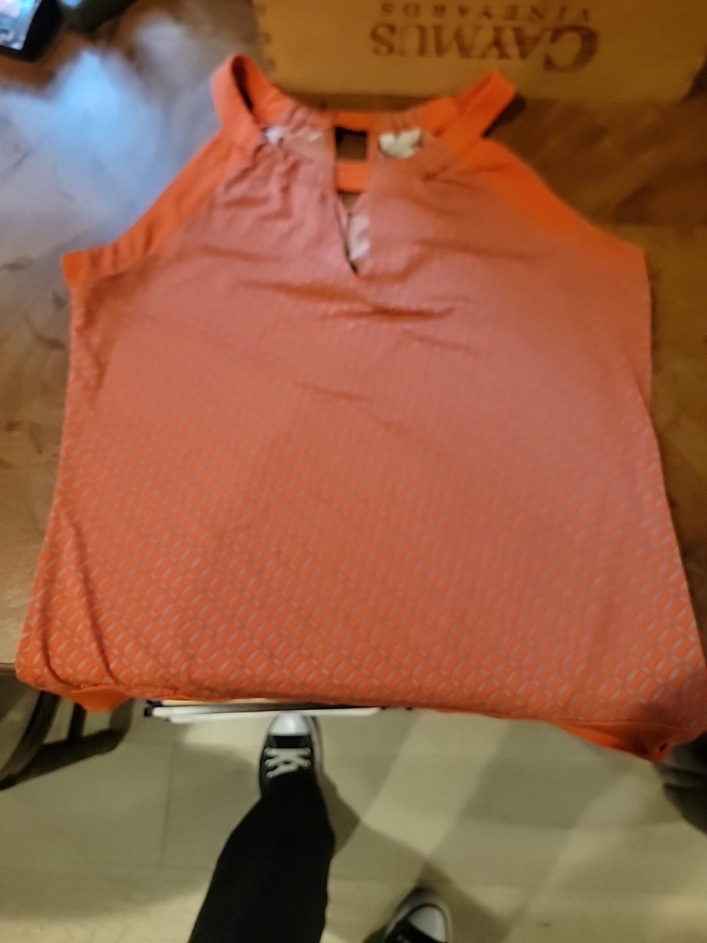 Banana Republic Coral Textured Halter Tank